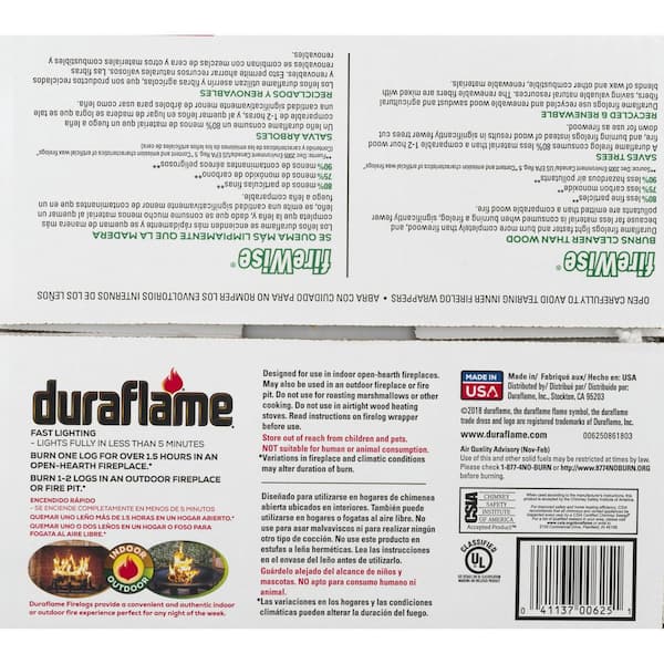 Duraflame 2.5 lbs. Firelogs (Case of 6) 00625 - The Home Depot