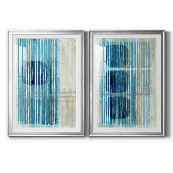 Wexford Home Blue Blue Horizon I By Wexford Homes 2 Pieces Framed Abstract Paper Art Print 26.5 in. x 36.5 in. .