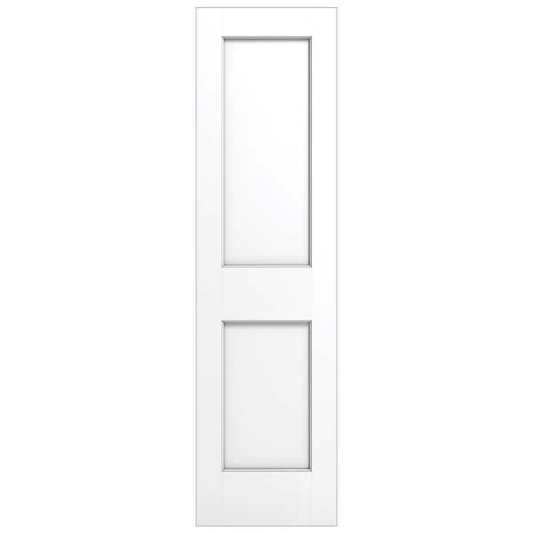Alexandria Moulding 18 in. x 80 in. x 1-3/8 in.  2-Panel Flat Square Top, Ovolo Sticking, Full and Square, Primed Wood Door Slab