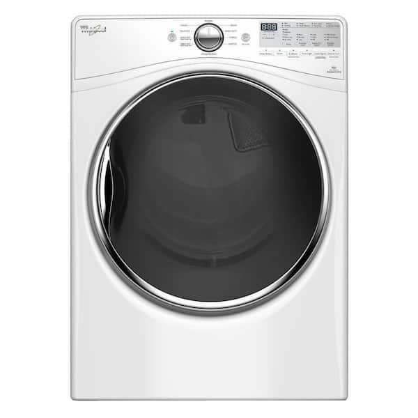 Whirlpool 7.4 cu. ft. 240 -Volt Stackable White Electric Vented Dryer with Advanced Moisture Sensing, ENERGY STAR