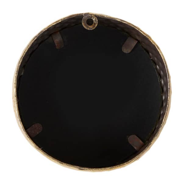 12 in. x 12 in. Round Framed Gold Wall Mirror (Set of 7)