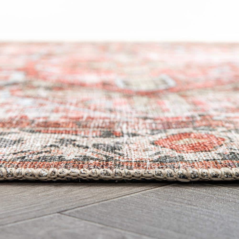 Vintage Boho Medallion Multi-Color Synthetic 2'x3' Area Rug