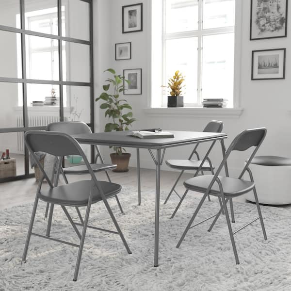 5 pc folding table and hot sale chair set