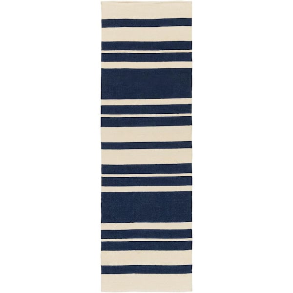 Artistic Weavers Coniston Navy 3 ft. x 8 ft. Indoor/Outdoor Runner Rug