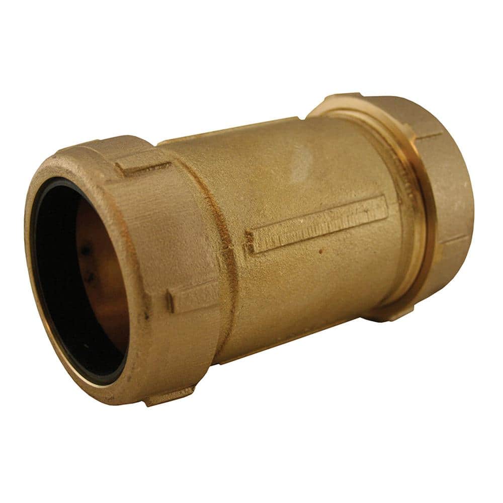 Brass Moody Compression Coupling with 1-Inch Iron Pipe Size or 1-1/4-inch  Copper Pipes
