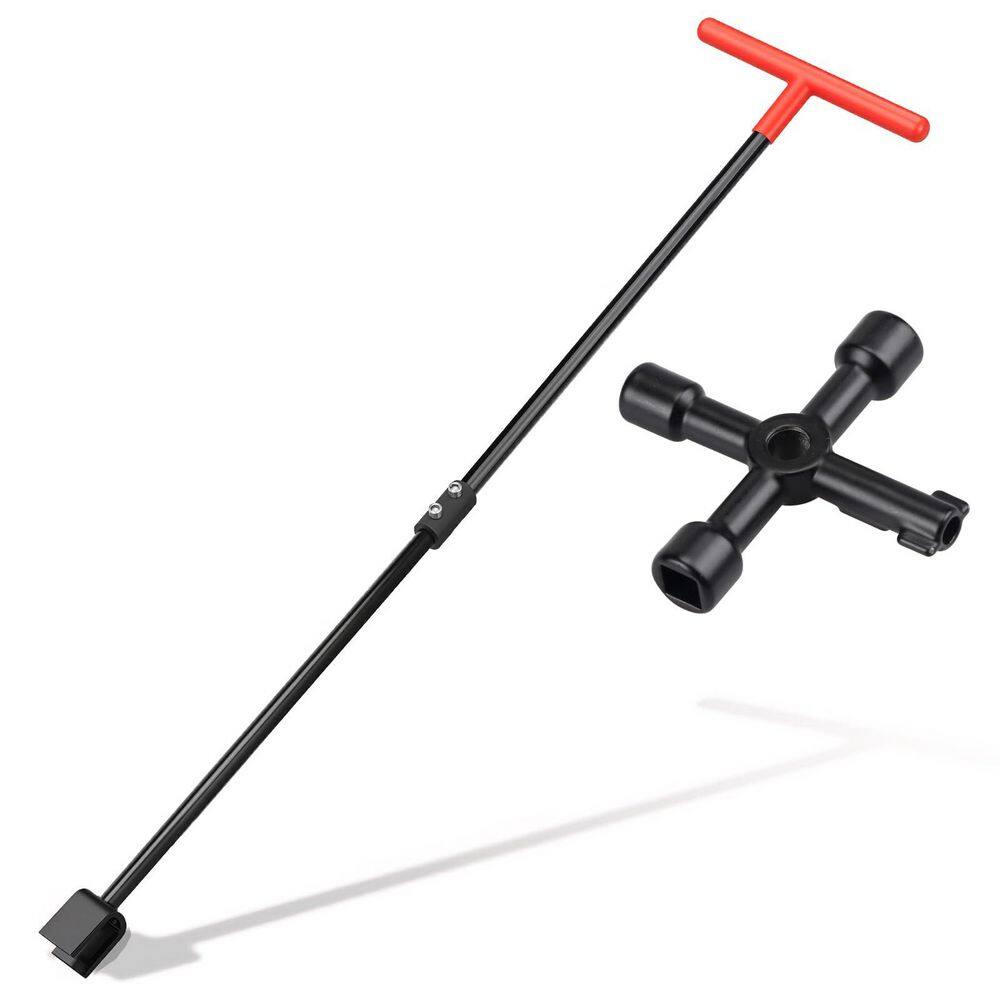 32 Inch Water Meter Key with Steel T Handle, 4 Way Utility Key, Curb Main Water Shut Off Tool for Water Meter Valve price history on PriceWatchPro