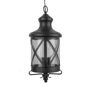 Taysom Black 3-Light Outdoor Hanging Lantern