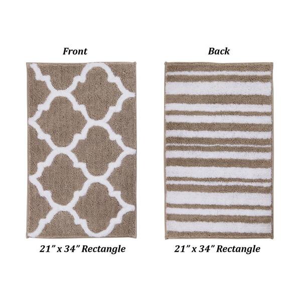 Polyester 2 Piece Bath Rug Set - Beige