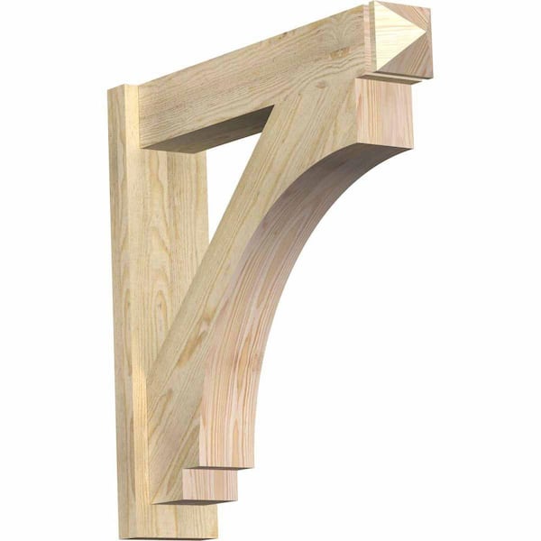 Ekena Millwork 6 in. x 28 in. x 28 in. Douglas Fir Imperial Arts and Crafts Rough Sawn Outlooker
