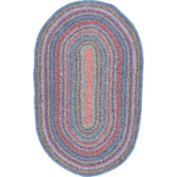 nuLOOM Maynard Casual Striped Multi 7 ft. x 9 ft. Oval Rug
