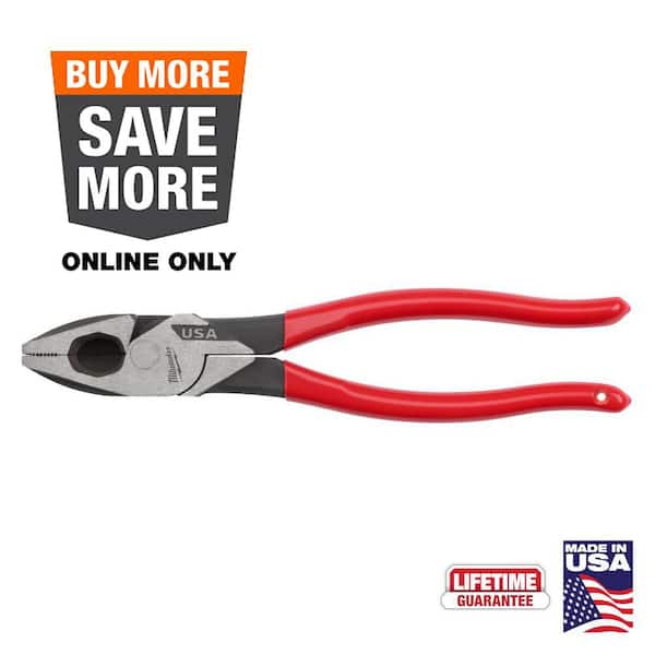 9 in. Lineman's Pliers with Fish Tape Puller and Dipped Grip