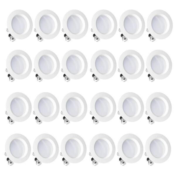 InfiBrite 4 in. 2700K Integrated LED Soft White Retrofit Recessed Trim