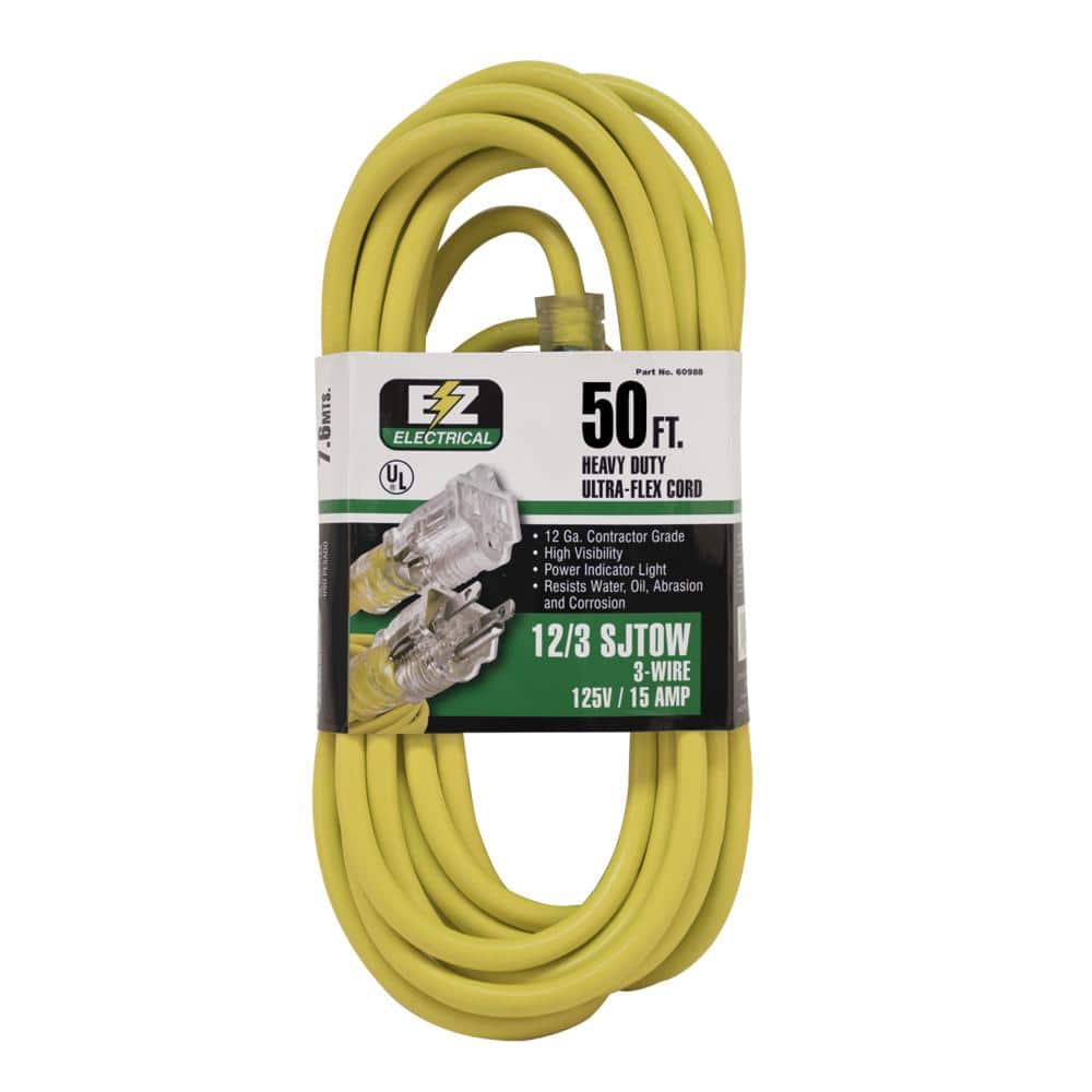 EZ-FLO 50 ft. 12/3 Extension Cord with Indicator Light