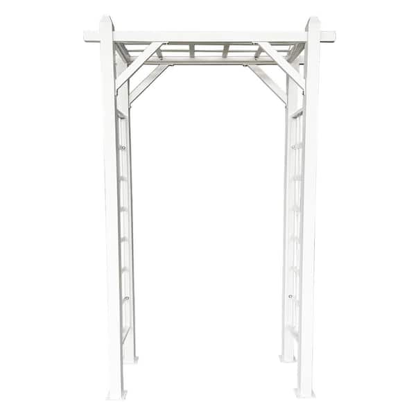 White Modern Aluminum Garden Arbor Arch