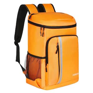 30 Liters Backpack Cooler Leakproof Soft-SIde Cooler Insulated Waterproof Lightweight for Picnics, Camping, Orange