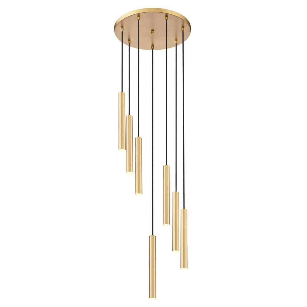 Forest 18 inch Modern Gold 7 Light Integrated LED Chandelier