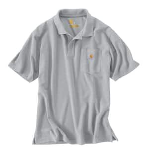 Men's Regular XX Large Heather Gray Polyester/Cotton Short-Sleeve T-Shirt