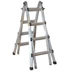 5-in-1 17-ft. Aluminum Telescoping Multi-Position Step Ladder, 300 lbs. Load Capacity, 18 ft. Reach, Type IA Duty Rating