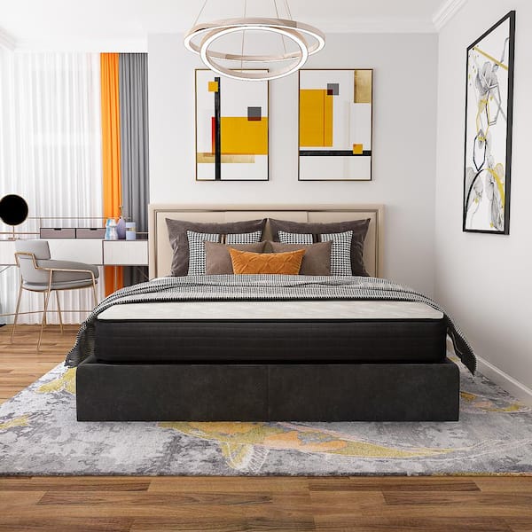 Silverpark Luxury Royal 12 in. Medium Firm High Density foam Euro Top Queen Size Mattress, Bed-in-a-Box