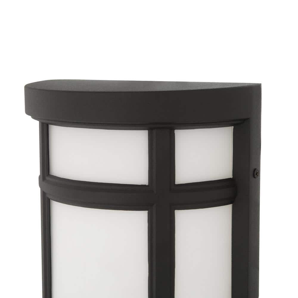 Matte Black Opal Glass 13" Wall Sconce