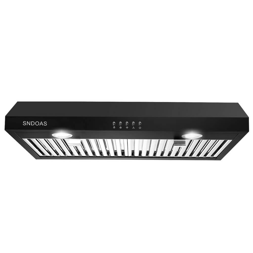 30 in. Under Cabinet Range Hood Black Range Hood w/ 430 Spray-Painted Stainless Steel 3-Speed Fan & 600 CFM Convertible price history on PriceWatchPro