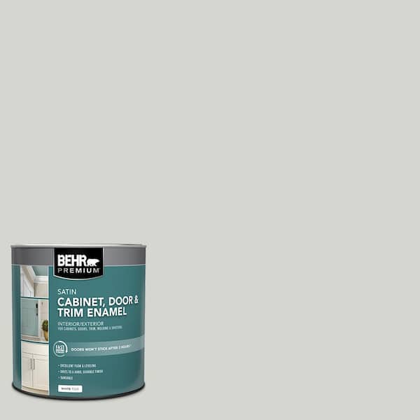 BEHR PREMIUM 1 qt. #T17-01 Close Knit Satin Enamel Interior/Exterior Cabinet, Door & Trim Paint