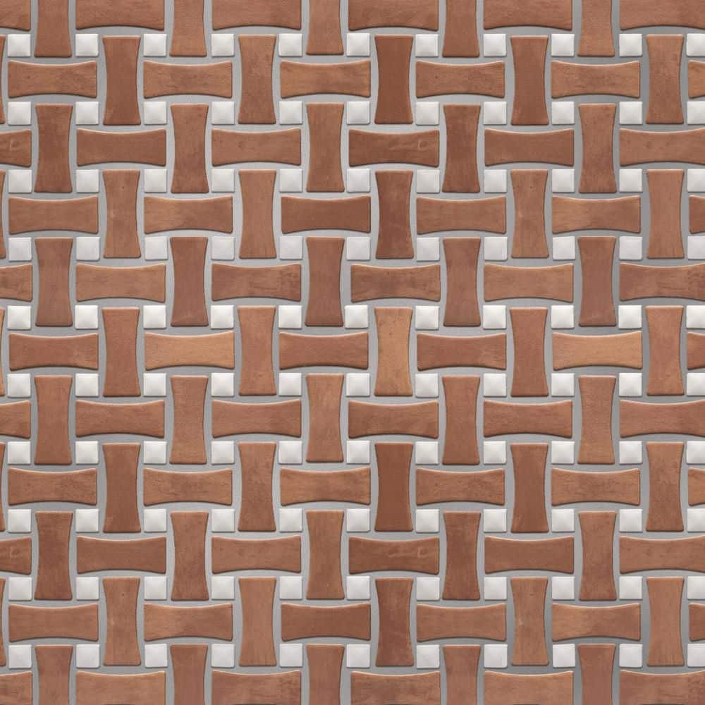 Sentier des Cotto Dog Bone Bsktwv with White Dot 10 in. x 10 in. Porcelain Floor and Wall Mosaic Tile (7.1 sq. ft./Case) price history on PriceWatchPro