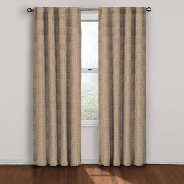 Eclipse Twist Blackout Toffee Curtain Panel, 84 in. Length