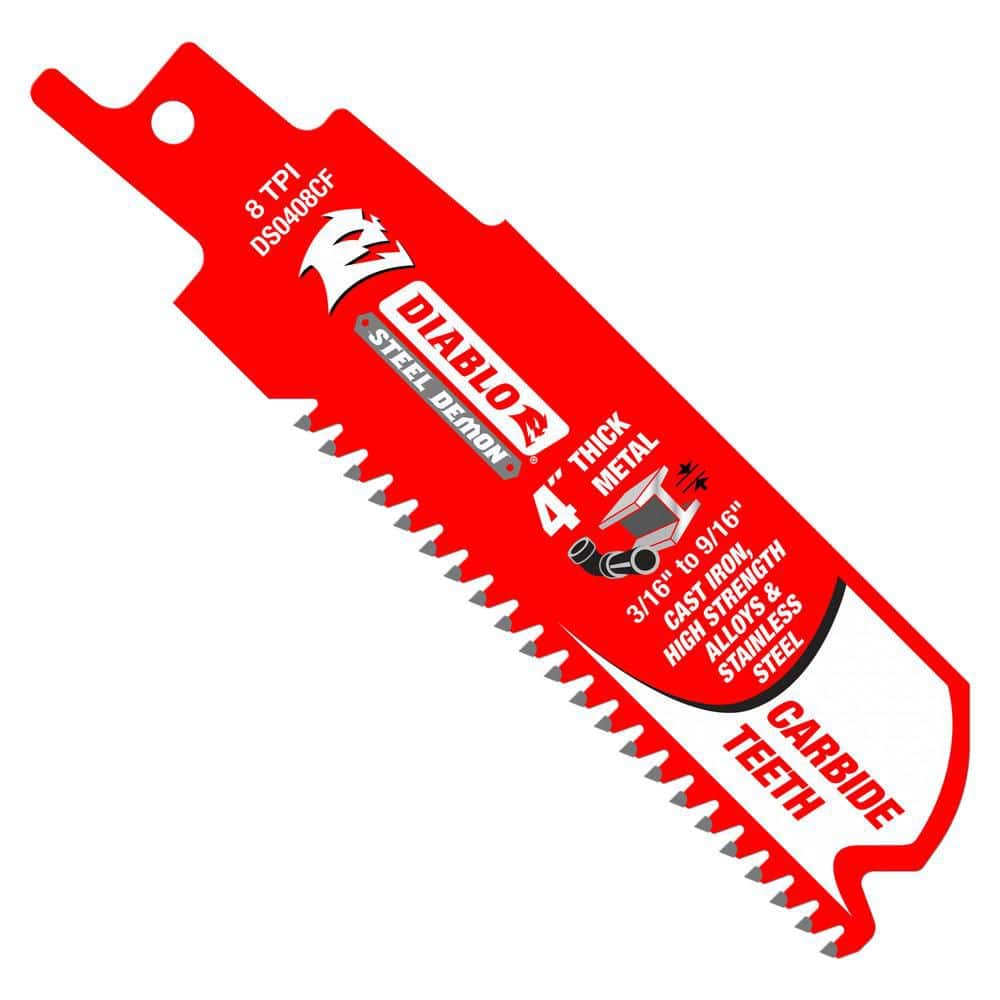 Steel Demon 4 in. 8 TPI Carbide Teeth Reciprocating Saw Blades for Thick Metal (3-Pack) price history on PriceWatchPro
