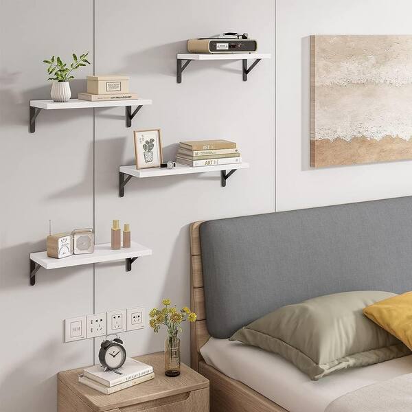 Dyiom 16.5 in. W x 6.1 in. H x 4.3 in. D Wood Rectangular Shelf in 