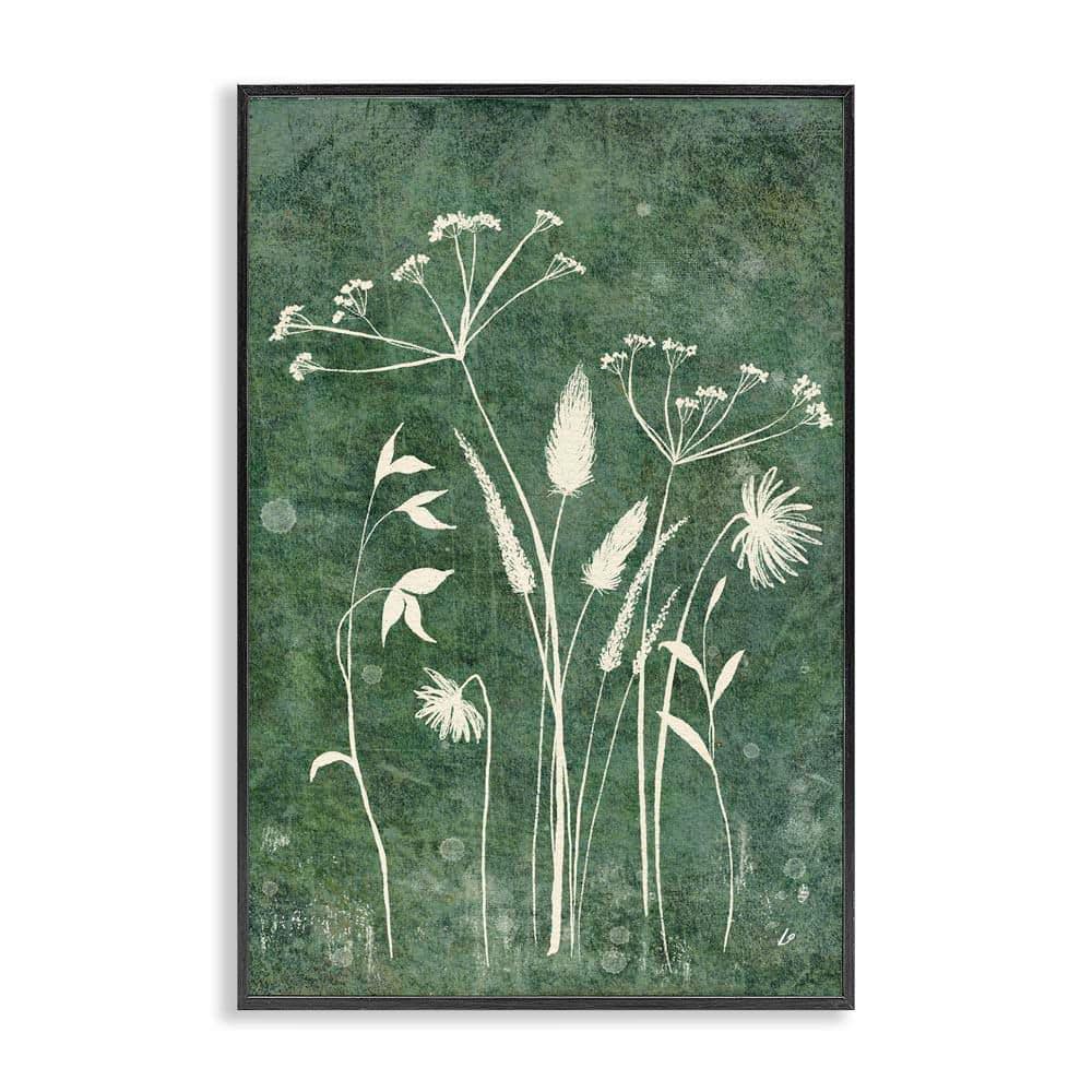 Wildflowers on Rustic Green by Lydia Orange Black Framed Nature Giclee Art Print 30 in. x 20 in. price history on PriceWatchPro