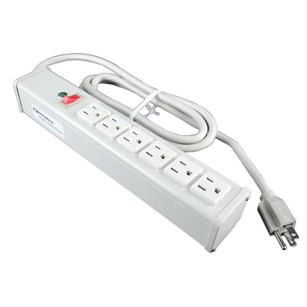 Legrand Wiremold 6-Outlet 15 Amp Office Power Strip with On/Off Switch with 6 ft. Cord