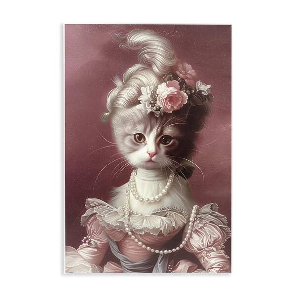 Your Catness Historical Portrait by Annabelle Hall 1-Piece Unframed Animal Graphic Art Print 15 in. x 10 in.