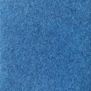 Seafront Bay Blue 6 ft. SD Polyester Texture Indoor/Outdoor Boat Carpet