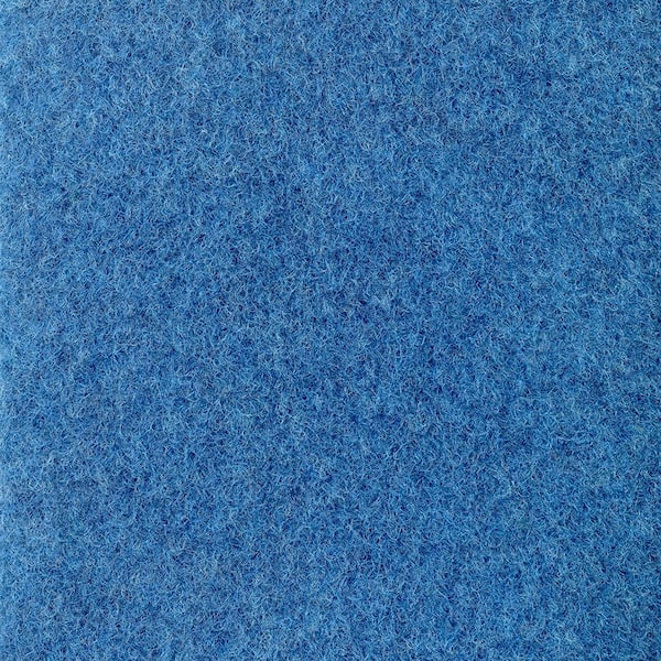 Seafront Bay Blue 6 ft. SD Polyester Texture Indoor/Outdoor Boat Carpet