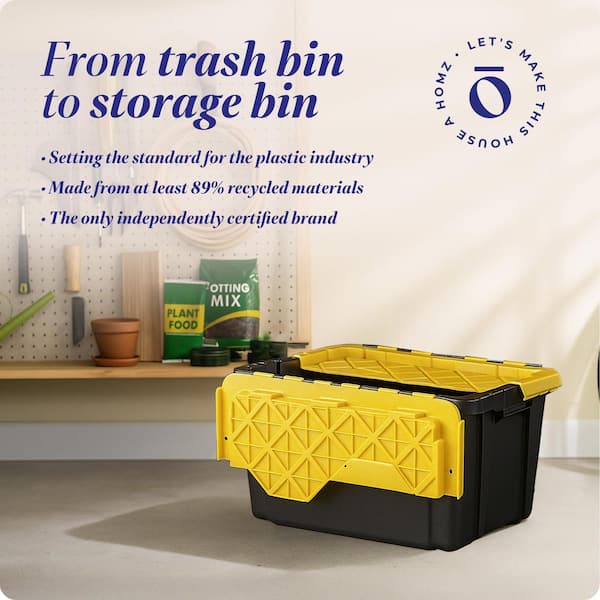 2 HOMZ Durabilt ガレージボックス　66サイズ Homz Durabilt Heavy Duty Outdoor Storage Totes, Large 27 Gallon
