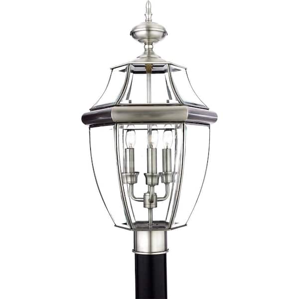 Quoizel Newbury 1-Light Pewter Outdoor Post Lantern
