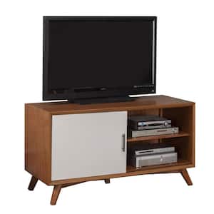 Amelia 50 in. Acorn and White TV Console with 3-Drawer Fits TV's up to 50 in.