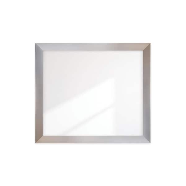 BrandtWorks 40 in. W x 46 in. H Modern Silver Wide Framed Wall Mirror
