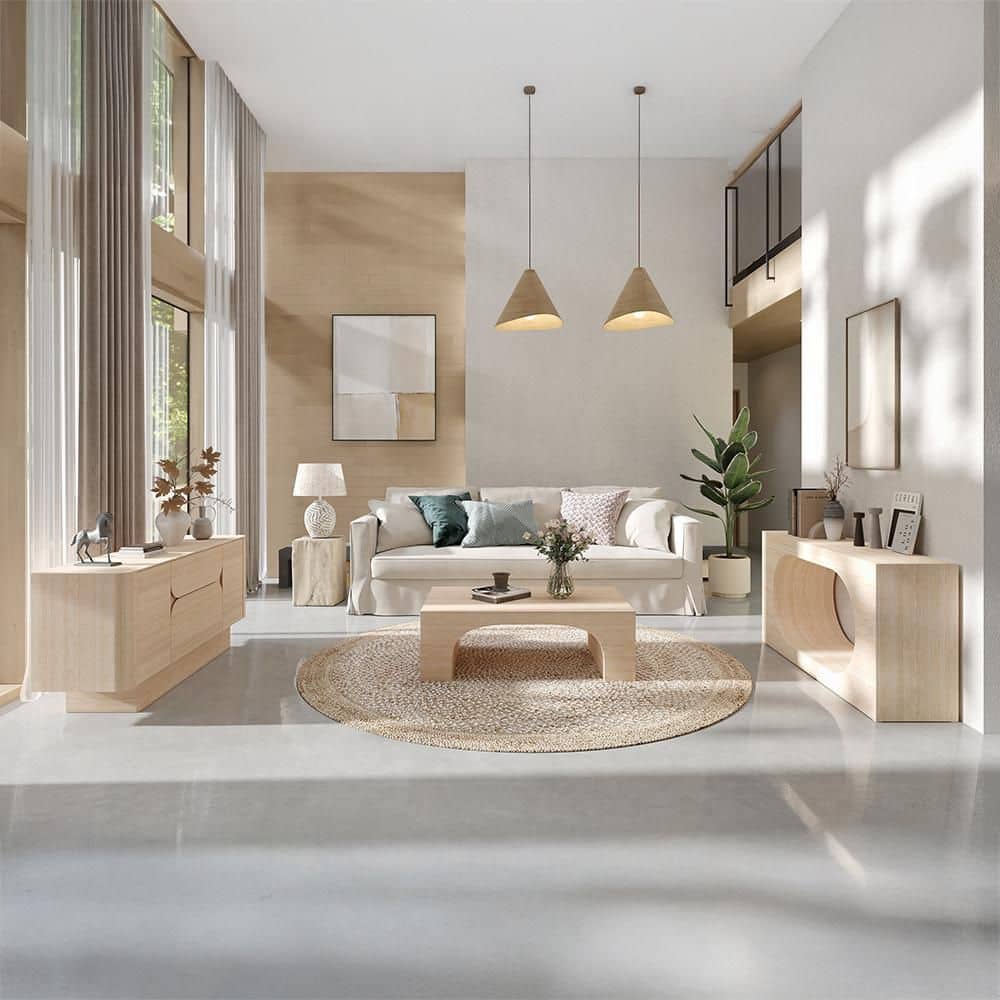 ACMEfernitureローテーブル Acme Furniture Skye 48 in. Travertine Rectangle Stone Coffee Table