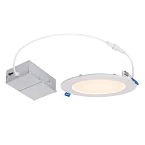 6 in. Slim 2700K/5000K Selectable New Construction Canless Integrated LED Recessed Light Kit for Shallow Ceilings