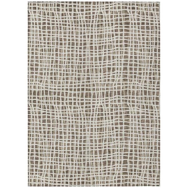 Addison Rugs Chantille Machine Washable Indoor/Outdoor Abstract ACN729 Brown 2 ft. 6 in. x 3 ft. 10 in. Area Rug