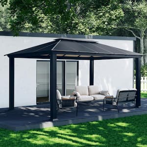 Paragon Outdoor Florence 11 ft. x 11 ft. Wood Grain Aluminum Pergola in  Chilean Ipe and Sand Convertible Canopy PR11WD2S - The Home Depot