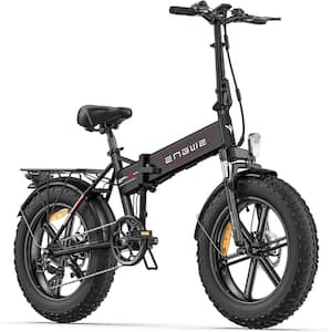 20 in. Folding Electric Bike, 48V 750W Electric Mountain Bike with Lithium Battery, Professional 7 Speed Gears, Black