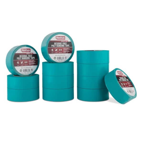 Nashua Tape 1.89 in. x 54.7 yd. Residue Free Poly Hanging Duct Tape in Teal Pro Pack (12-Pack)