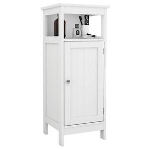 Ami 12.6 in. W x 12 in. D x 31.5 in. H White MDF Freestanding Bathroom Linen Cabinet With Doors