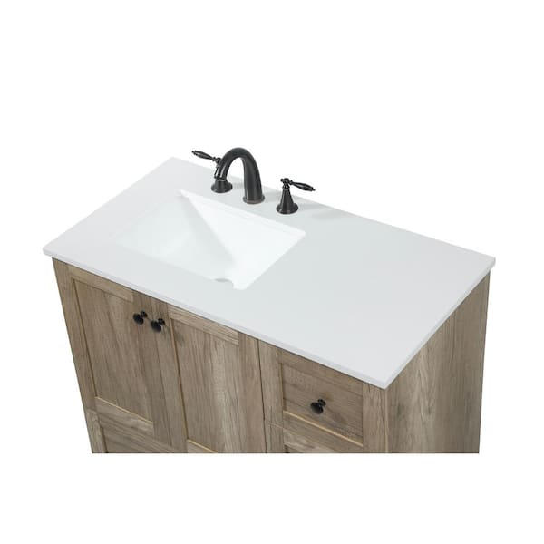 Hunstant 36 W x 20 D x 38 H Single Bathroom Vanity Laurel Foundry Modern Farmhouse Base Finish: Fairfax Oak