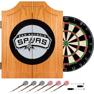 NBA San Antonio Spurs Wood Finish Dart Cabinet Set