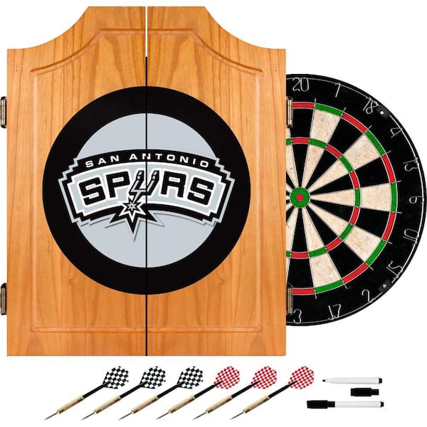 Trademark NBA San Antonio Spurs Wood Finish Dart Cabinet Set