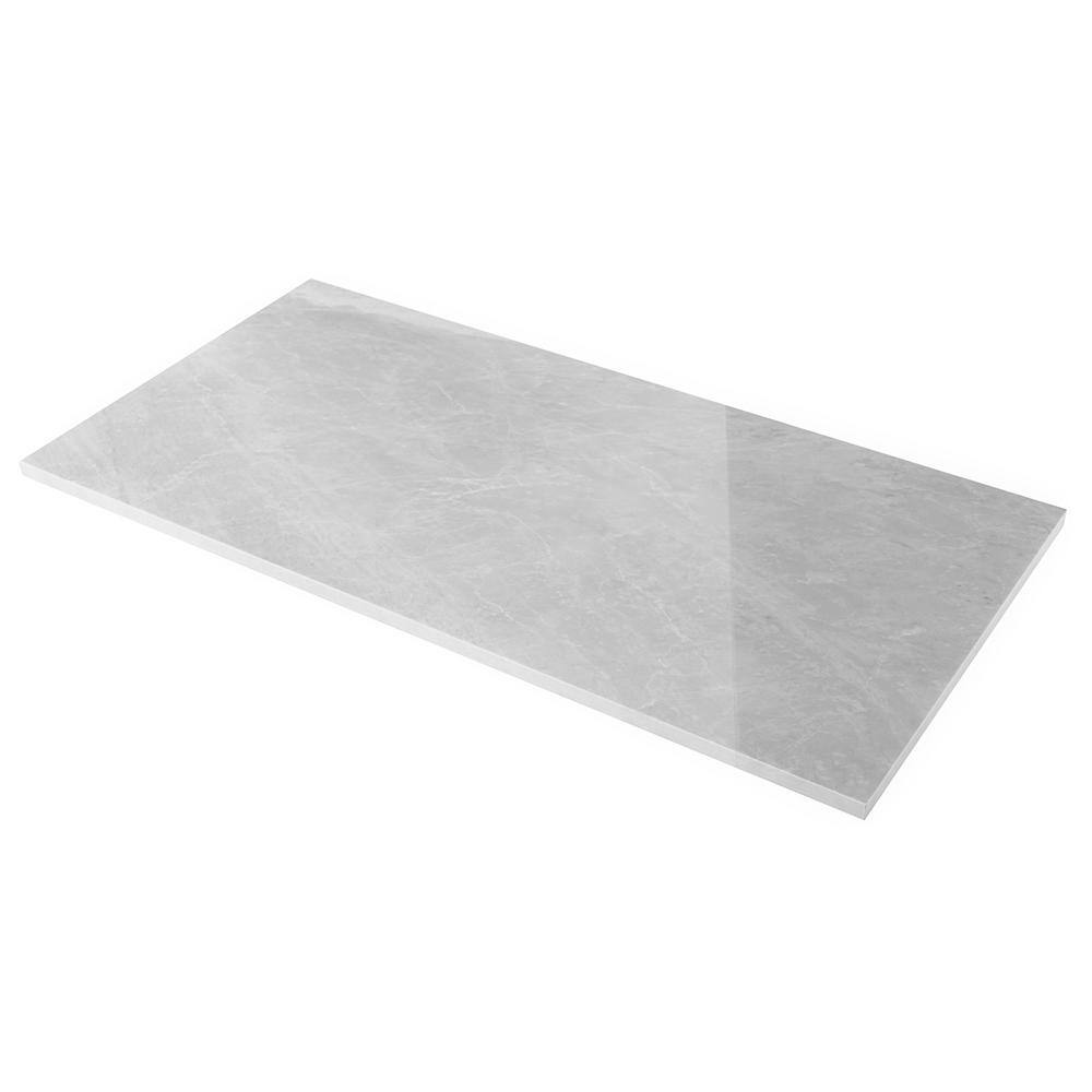 Frost Gray 12" x 24" Polished Marble Look Tile